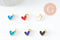 Pendentif coeur laiton doré émaillé,pendentif doré,coeur doré, pendentif laiton doré,9mm, x5 (G2409)