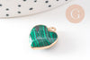 Pendentif coeur malachite facette,pendentif bijoux, pendentif pierre, malachite synthèse, pendentif coeur,17mm, x1,G1709