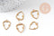 Pendentif cœur medaillon laiton brut, médaillon Vintage, fournitures laiton brut,19mm, x2 G3654