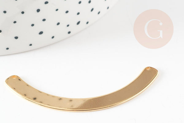 Pendentif connecteur arc-de-cercle 16K 29mm,pendentif doré pour création bijoux DIY, x1 G9234