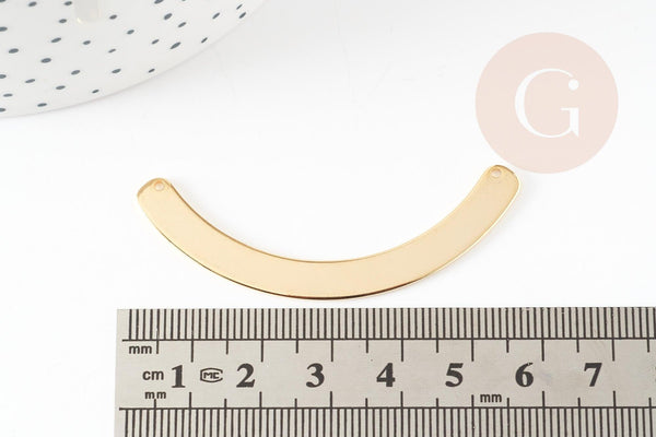 Pendentif connecteur arc-de-cercle 16K 29mm,pendentif doré pour création bijoux DIY, x1 G9234