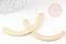 Pendentif connecteur arc-de-cercle 16K 29mm,pendentif doré pour création bijoux DIY, x1 G9234