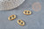 Pendentif connecteur boucle acier 304 inoxydable doré 17mm, x2 (G4011)