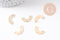 Pendentif connecteur forme U texturé laiton doré 24K 9.5mm, x2 (G10502)