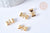 Pendentif connecteur noeud acier doré 12mm, breloque doré, acier inoxydable doré, pendentif sans nickel, x10 G6061
