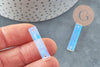 Pendentif connecteur rectangle verre transparent irisé,pendentif verre, 30mm, x2 (G4144)