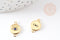 Pendentif connecteur rond oeil laiton doré 18K zircons,pendentif en laiton doré porte-bonheur contre mauvais oeil 10mm, x1 G4743