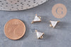 Pendentif connecteur triangle en cristal doré 11x8mm, pendentif en cristal, pendentif en or, cristal coloré, création de bijoux, x1 G5890
