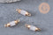 Pendentif connecteur tube cristal de roche naturel fer doré 20mm, pierr naturel, x1 (G0595)