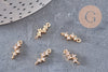 Pendentif constellation laiton doré 18K et zircons 13mm, x1 (G5987)