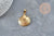 Pendentif coquillage acier 304 doré inoxydable 27mm, pendentif bijoux création sans nickel, x1 (G3280)
