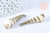 Pendentif coquillage blanc spirale doré 36-67mm, Pendentif coquillage pour création bijoux, x1 G7311