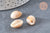 Pendentif coquillage cauri acrylique beige marbré 19mm, x10 (G5404)