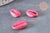 Pendentif coquillage cauri naturel rose 15mm, x5 (G1530)