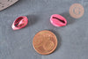 Pendentif coquillage cauris roses, coquillage naturel,cauri rose,coquillage bijou,15mm, x5 (G1530)