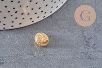 Pendentif coquillage doré 14K, coquillage or,création bijoux,14mm, x2 (G1984)