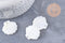 Pendentif coquillage nacre blanche naturelle 29mm, x2 (G10089)