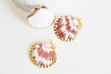 Pendentif coquillage naturel coque doré 33-54mm, x1 (G1795)