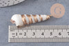 Pendentif coquillage naturel spirale doré, pendentif doré, création bijoux, coquillage bijou,coquillage or, 44-57mm-G5414