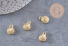 Pendentif coquillage zamac doré 14K 13.5mm, x5 (G5798)