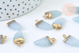 Pendentif corne jade blanc, pendentif bijoux, pendentif pierre,jadenaturel,20mm, x1 (G5511)