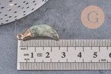 Pendentif corne labradorite, pierre, pendentif pierre,labradorite naturelle ,26mm, x1 (G0722)