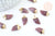 Pendentif corne quartz fraise transparent, pendentif bijoux, quartz fraise naturel,20mm, x1 (G5507)