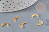 Pendentif croissant de lune acier 304 inoxydable doré 11mm,x10 (G6154)
