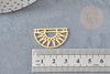 Pendentif demi-cercle soleil acier doré 17.5mm, breloque acier inoxydable doré, pendentif sans nickel, x1 G6128