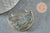 Pendentif demi-lune labradorite naturelle laiton doré 32mm,creation bijou, Pendentif bijoux,pendentif pierre, pierre naturelle,labradorite nature,36mm, x1 G2660