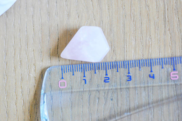 Pendentif diamant quartz rose naturel 21mm, x1 (G6277)