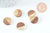 Pendentif disque bois résine paillettes, bois naturel, perle bois rond, perle ronde, bois,18mm, x5 G4540