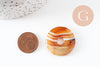Pendentif donut agate naturelle teintée 30mm,pendentif bijoux pierre agate naturelle, x1 (G3981)