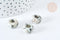 Pendentif donut perle rondelle jaspe sésame création bijoux 14mm, création bijoux pierre, x 2 (G7560)