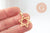 Pendentif étoile David acier 304 inoxydable doré 25mm, x1 (G9856)