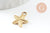 Pendentif étoile de mer acier 304 inoxydable doré IP 15.5mm, x2 (G9855)