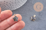 Pendentif étoile labradorite naturelle facettes 17mm, x1 (G3944)