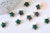 Pendentif étoile rubis sur zoisite naturelle facettes,rubis sur zoisite naturelle, pendentif étoile,17mm, x1 (G5635)