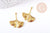 Pendentif feuille de Gingko laiton brut 29mm, fourniture pour création bijoux x2 (G9228)