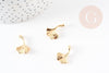 Pendentif feuille gingko laiton doré 18K 20mm,breloque laiton feuille Gingko, x1 G3811