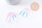 Pendentif feuille pointue acrylique 40mm, x2 (G10199)