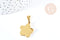 Pendentif fleur acier 304 inoxydable doré à graver 23mm, x1 (G8719)