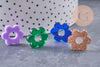 Pendentif fleur acrylique 20mm, x4 (G10271)