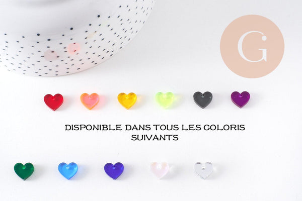 Pendentif fleur acrylique 30mm, x2 (G10201)