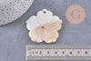 Pendentif fleur nacre blanche naturelle 48mm, x2 (G10227)
