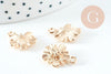 Pendentif fleur zamac doré 17mm, x10 (G10722)