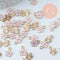 Pendentif fleur zamac doré émail rose 12mm, x5 (G6193)