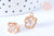 Pendentif fleur zamac doré zircon blanc 12mm,pendentif doré pour création de bijoux, x4 G7097