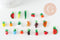 Pendentif fruits légumes en verre artisanal 13.5-34mm, x1 (G10052)