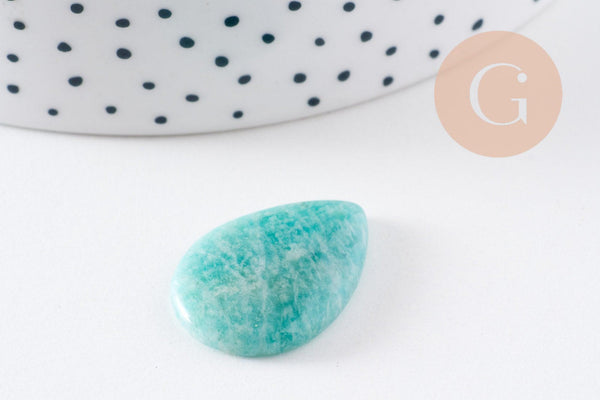 Pendentif goutte amazonite naturelle 25.5mm, x1 (G10077)